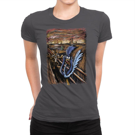 Runner Scream - Womens Premium T-Shirts RIPT Apparel Small / Heavy Metal