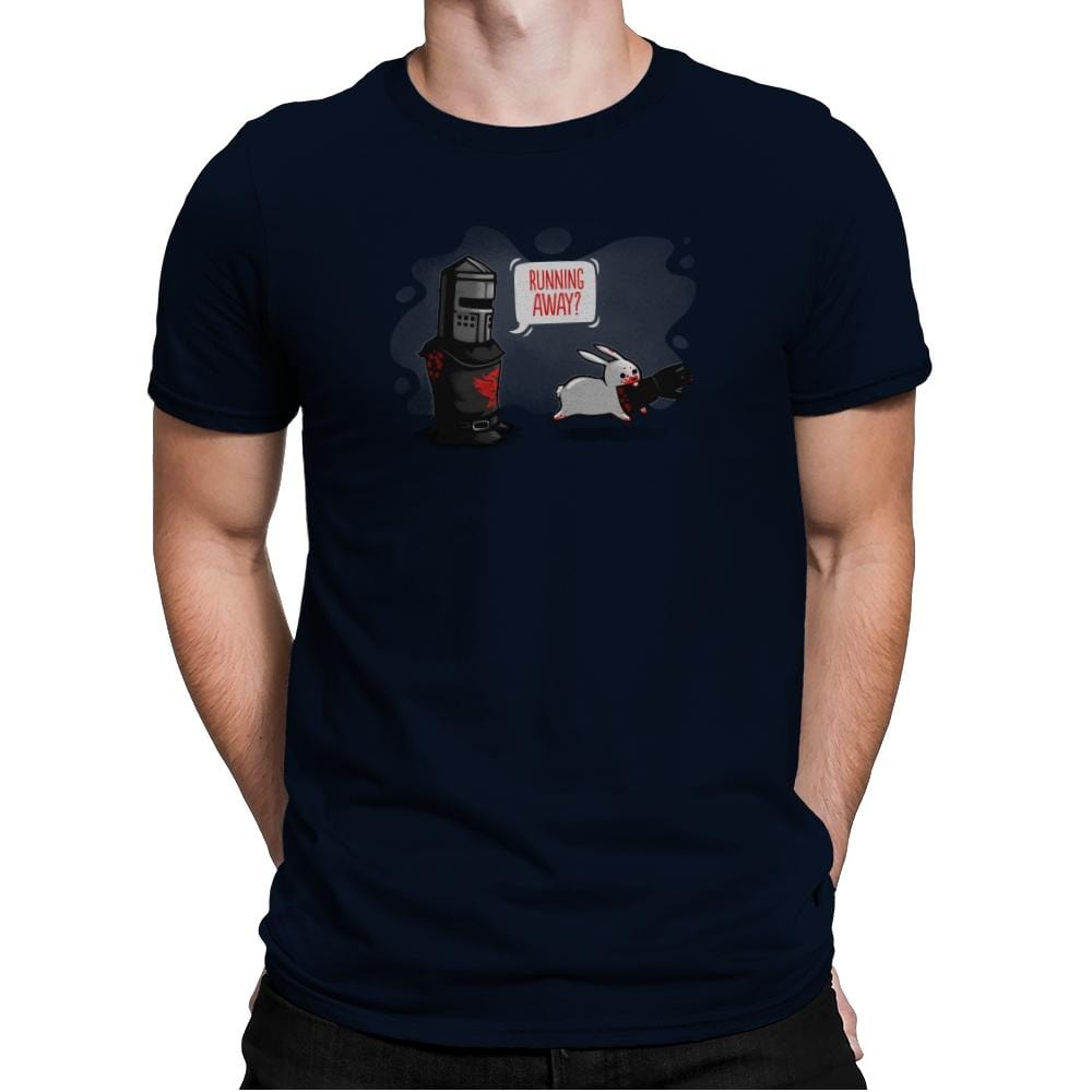 Running Away - Gamer Paradise - Mens Premium T-Shirts RIPT Apparel Small / Midnight Navy