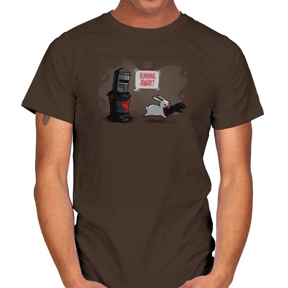 Running Away - Gamer Paradise - Mens T-Shirts RIPT Apparel Small / Dark Chocolate