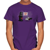 Running Away - Gamer Paradise - Mens T-Shirts RIPT Apparel Small / Purple