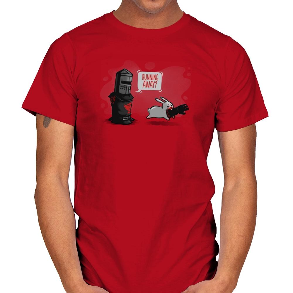 Running Away - Gamer Paradise - Mens T-Shirts RIPT Apparel Small / Red