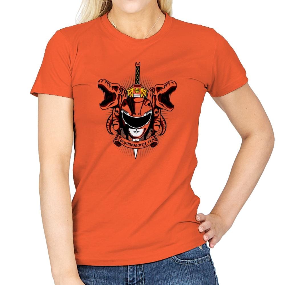 Russeus Tyrannosaurus Rex - Zordwarts - Womens T-Shirts RIPT Apparel Small / Orange