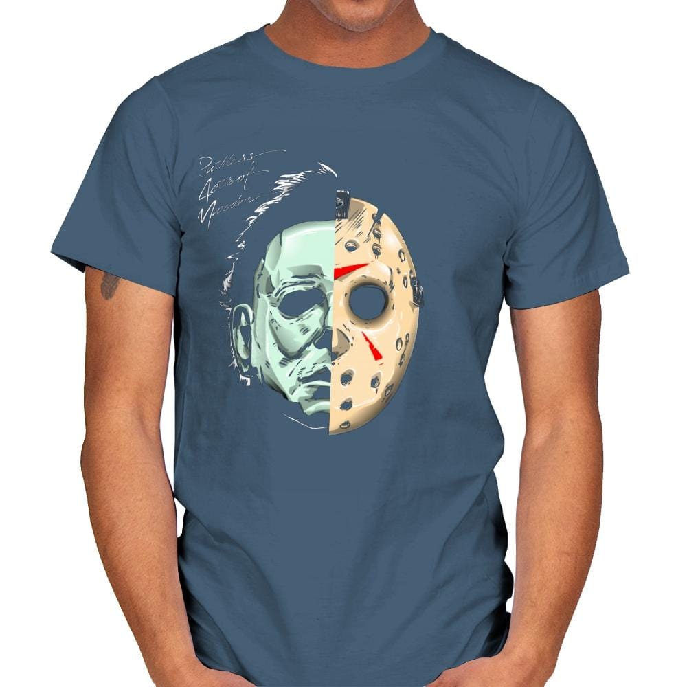 Ruthless Acts of Murder - Record Collector - Mens T-Shirts RIPT Apparel Small / Indigo Blue