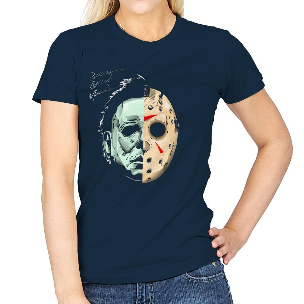 Ruthless Acts of Murder - Record Collector - Womens T-Shirts RIPT Apparel Small / Navy