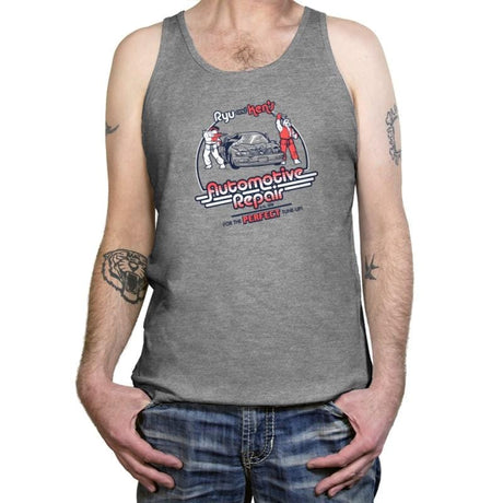 Ryu and Ken's Automotive Repair Exclusive - Tanktop Tanktop RIPT Apparel