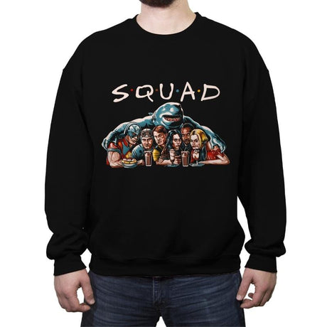 S Q U A D - Crew Neck Sweatshirt Crew Neck Sweatshirt RIPT Apparel Small / Black