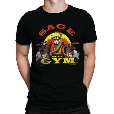Sage Mode Gym - Mens Premium T-Shirts RIPT Apparel Small / Black