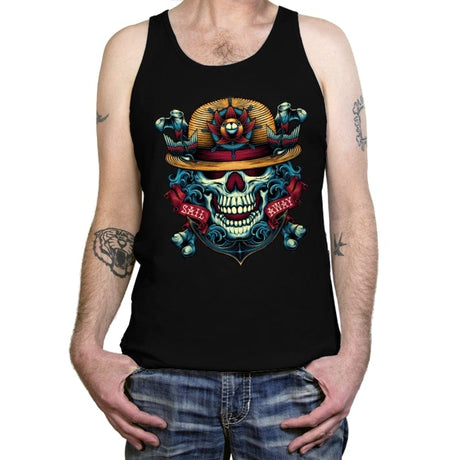Sail Away - Tanktop Tanktop RIPT Apparel X-Small / Black
