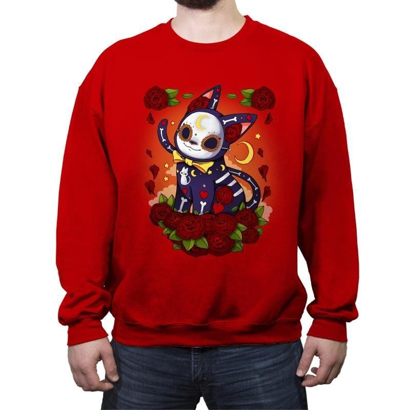 Sailor Calavera - Crew Neck Sweatshirt Crew Neck Sweatshirt RIPT Apparel Small / Red