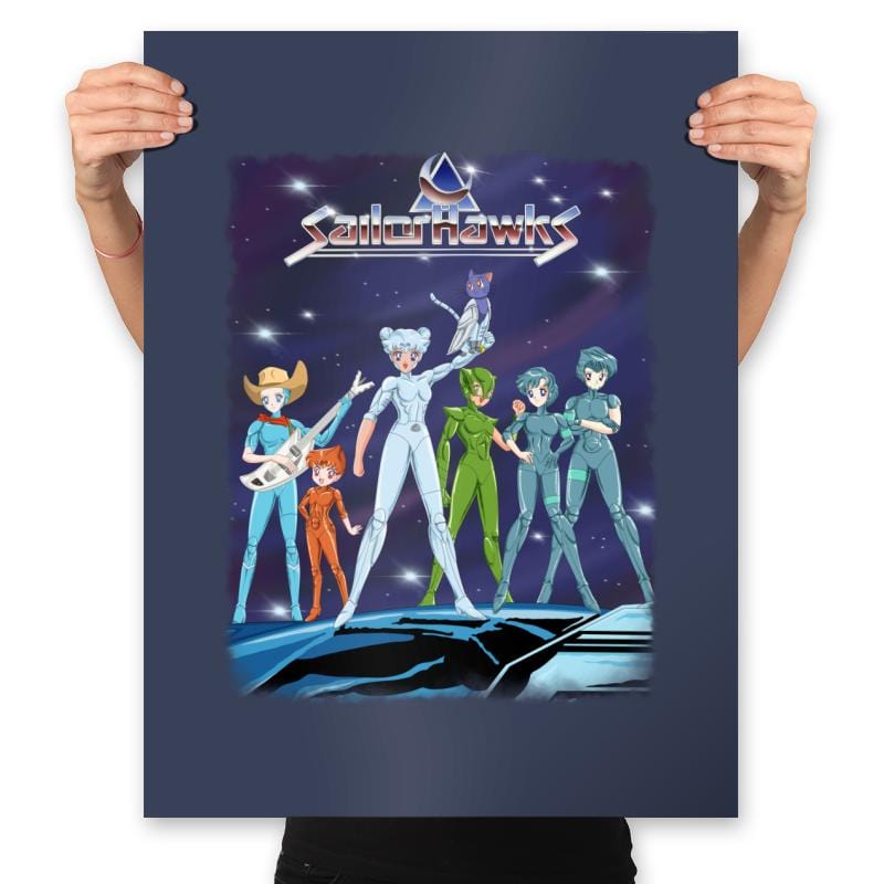 Sailor Hawks  - Prints Posters RIPT Apparel 18x24 / Navy