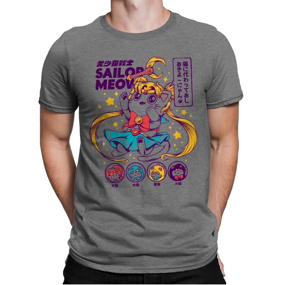 Sailor Meow - Best Seller - Mens Premium T-Shirts RIPT Apparel Small / Heather Grey