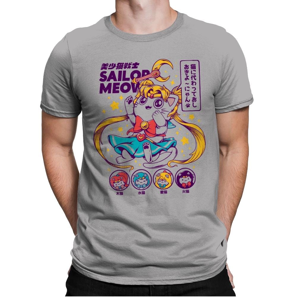 Sailor Meow - Best Seller - Mens Premium T-Shirts RIPT Apparel Small / Light Grey