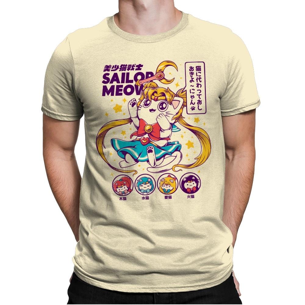 Sailor Meow - Best Seller - Mens Premium T-Shirts RIPT Apparel Small / Natural