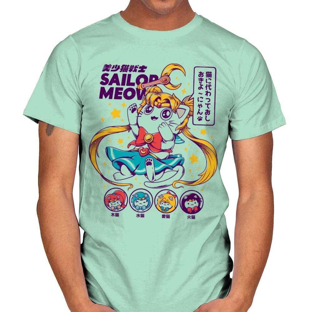 Sailor Meow - Best Seller - Mens T-Shirts RIPT Apparel Small / Mint Green