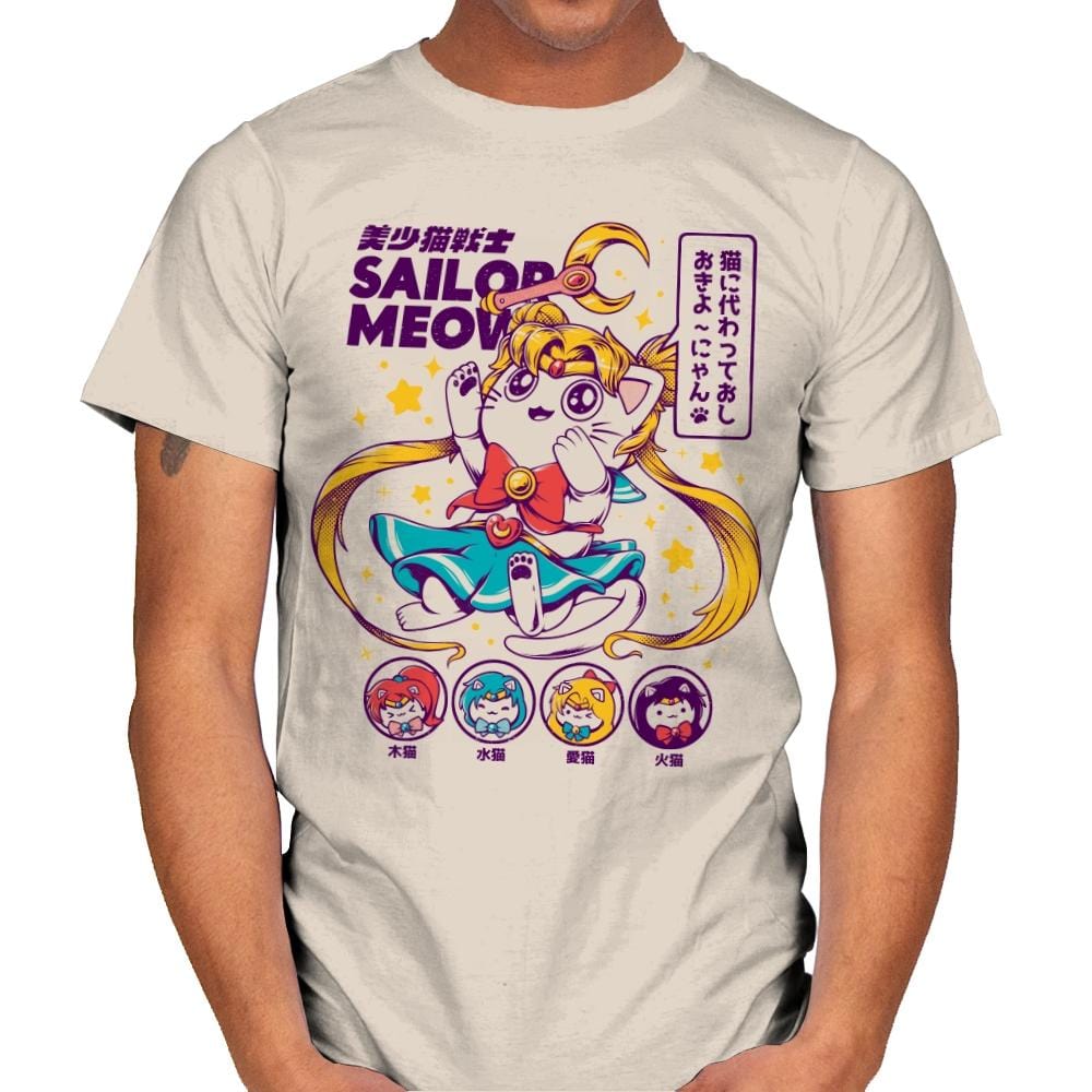 Sailor Meow - Best Seller - Mens T-Shirts RIPT Apparel Small / Natural