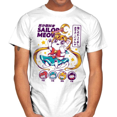 Sailor Meow - Best Seller - Mens T-Shirts RIPT Apparel Small / White