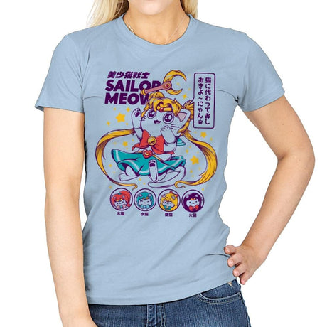 Sailor Meow - Best Seller - Womens T-Shirts RIPT Apparel Small / Light Blue