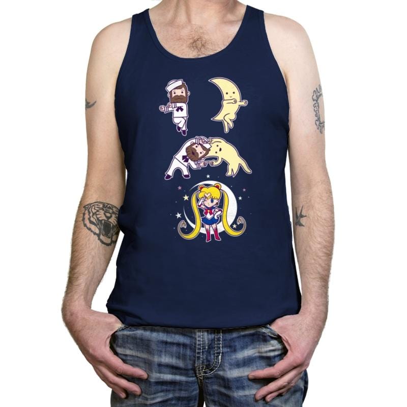 Sailor + Moon - Tanktop Tanktop RIPT Apparel X-Small / Navy