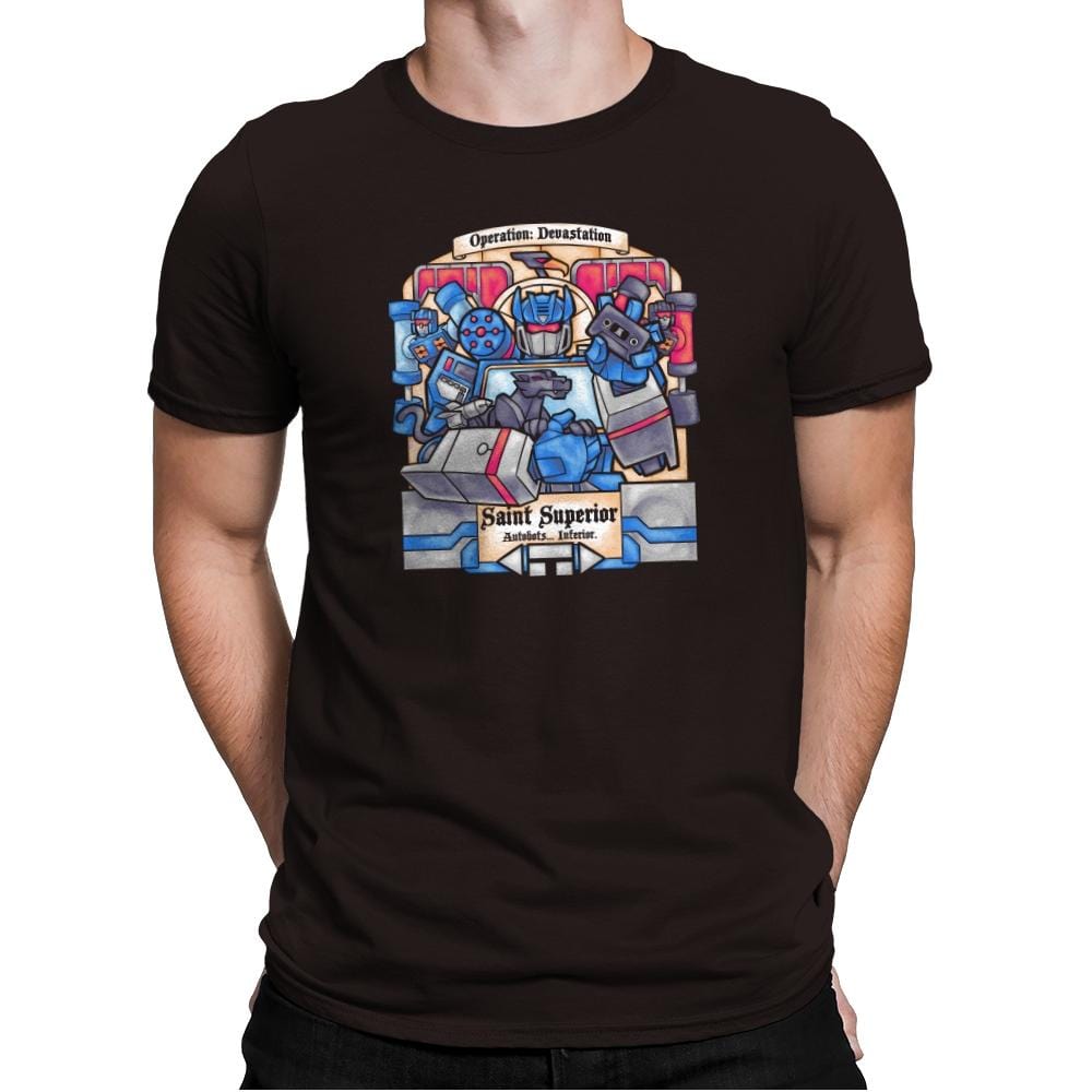 Saint Superior Exclusive - Mens Premium T-Shirts RIPT Apparel Small / Dark Chocolate