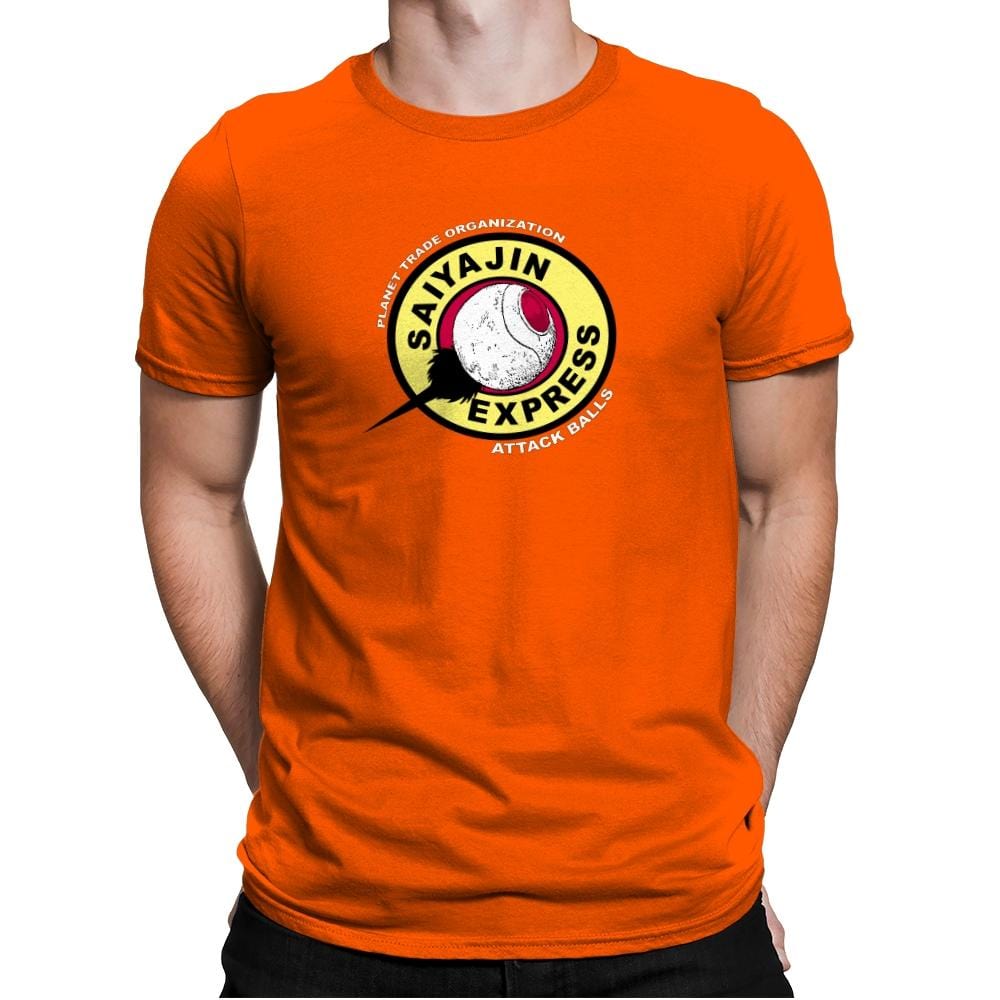 Saiyajin Express - Kamehameha Tees - Mens Premium T-Shirts RIPT Apparel Small / Classic Orange