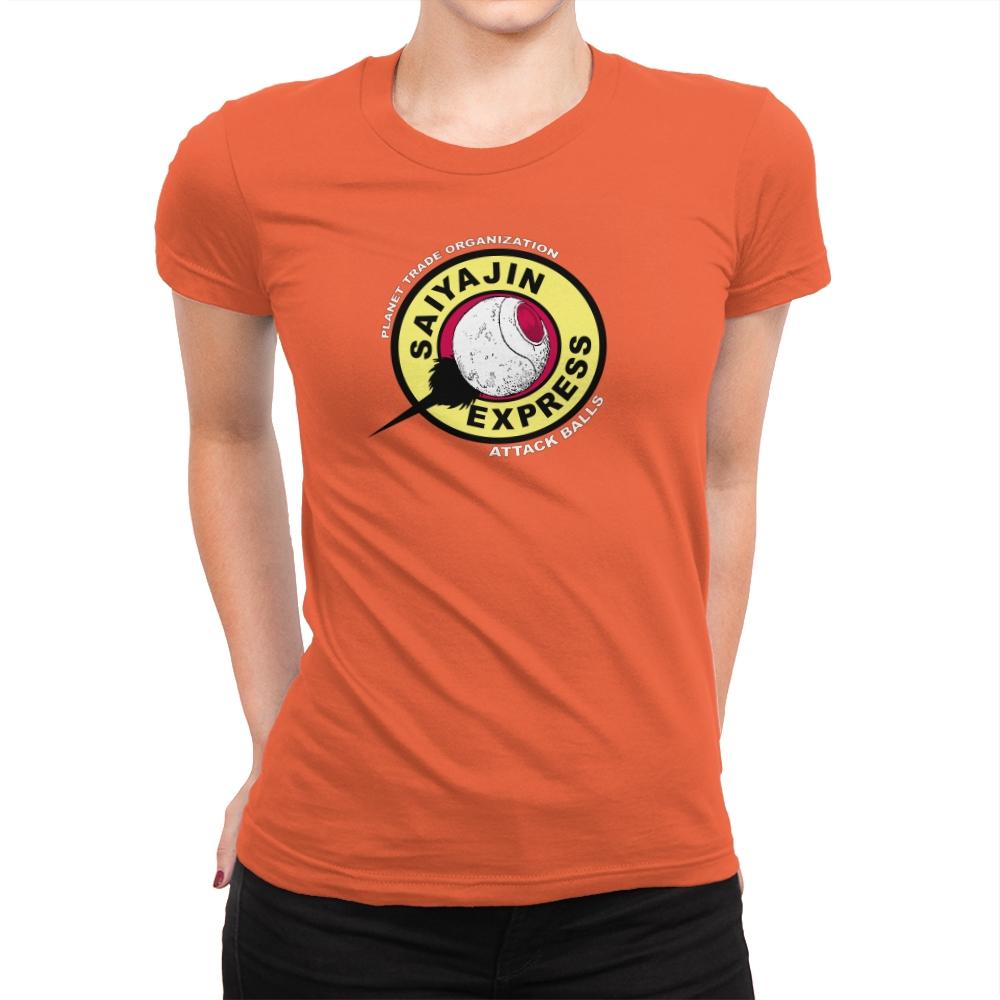 Saiyajin Express - Kamehameha Tees - Womens Premium T-Shirts RIPT Apparel Small / Classic Orange