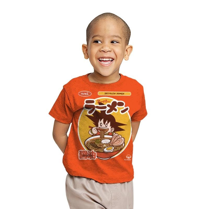 SAIYAJIN RAMEN - Youth T-Shirts RIPT Apparel X-small / Orange