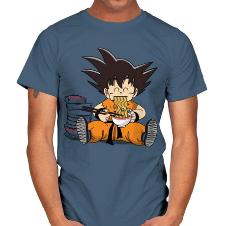 Saiyan Breakfast - Mens T-Shirts RIPT Apparel Small / Indigo Blue