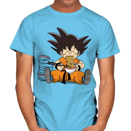 Saiyan Breakfast - Mens T-Shirts RIPT Apparel Small / Sky