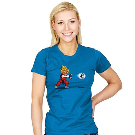 Saiyan Fighter - Womens T-Shirts RIPT Apparel Small / Turquoise