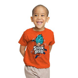 Saiyan Hero Rock - Youth T-Shirts RIPT Apparel X-small / Orange