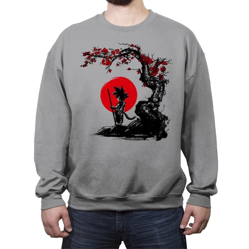 Saiyan Under the Sun - Crew Neck Sweatshirt Crew Neck Sweatshirt RIPT Apparel