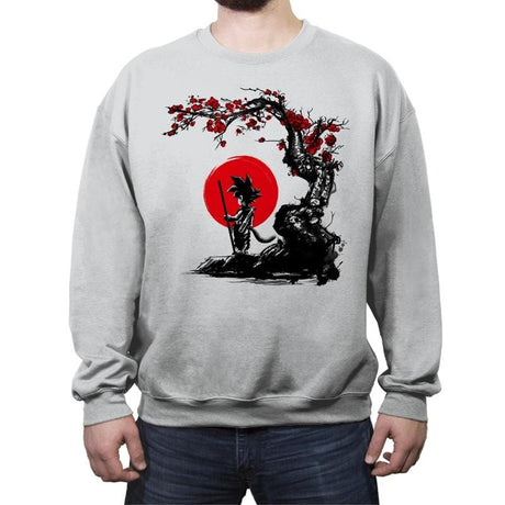 Saiyan Under the Sun - Crew Neck Sweatshirt Crew Neck Sweatshirt RIPT Apparel Small / Sport Gray