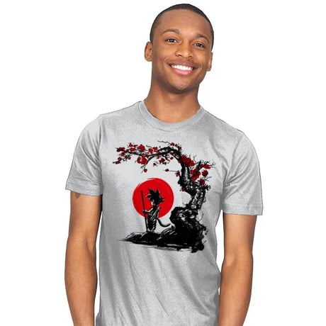 Saiyan Under the Sun - Mens T-Shirts RIPT Apparel Small / Silver