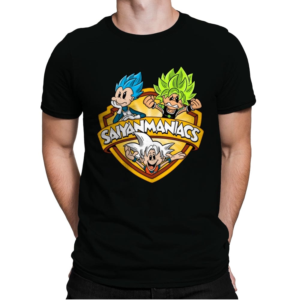 Saiyanmaniacs - Mens Premium T-Shirts RIPT Apparel Small / Black