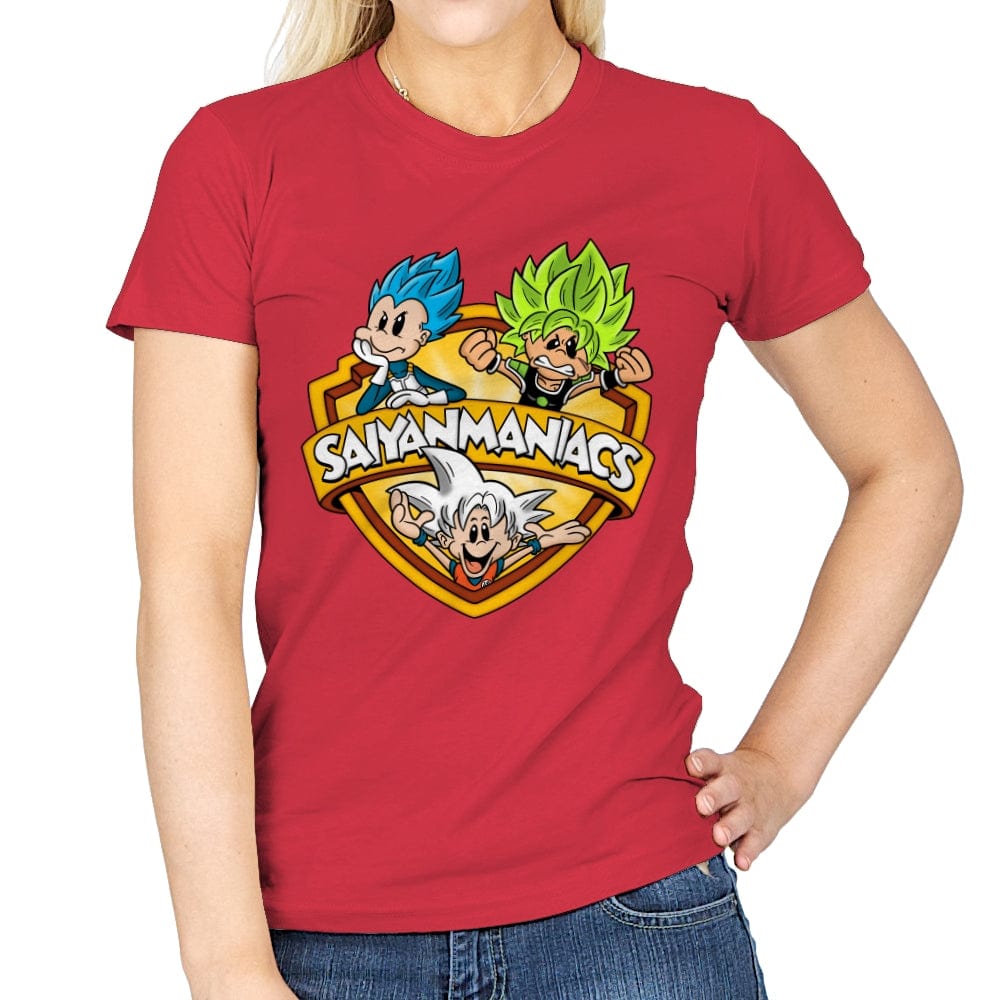 Saiyanmaniacs - Womens T-Shirts RIPT Apparel Small / Red