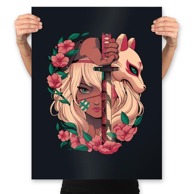 Sakura Blade - Prints Posters RIPT Apparel 18x24 / Black