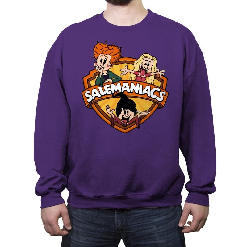 Salemaniacs! - Crew Neck Sweatshirt Crew Neck Sweatshirt RIPT Apparel Small / Purple