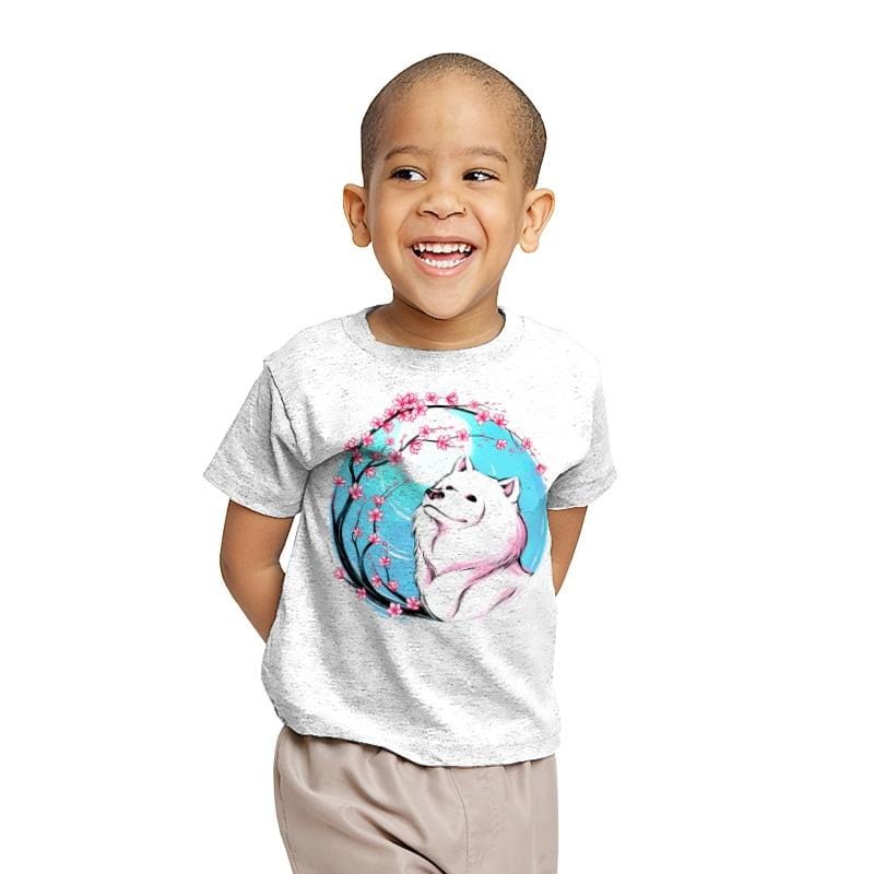 Samoyed Sakura - Youth T-Shirts RIPT Apparel X-small / White