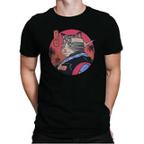 Samurai Cat - Mens Premium T-Shirts RIPT Apparel Small / Black