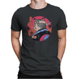 Samurai Cat - Mens Premium T-Shirts RIPT Apparel Small / Heavy Metal