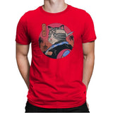 Samurai Cat - Mens Premium T-Shirts RIPT Apparel Small / Red