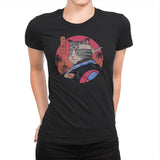 Samurai Cat - Womens Premium T-Shirts RIPT Apparel Small / Black