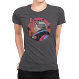 Samurai Cat - Womens Premium T-Shirts RIPT Apparel Small / Heavy Metal