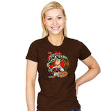 Samurai Cereal - Womens T-Shirts RIPT Apparel Small / Brown