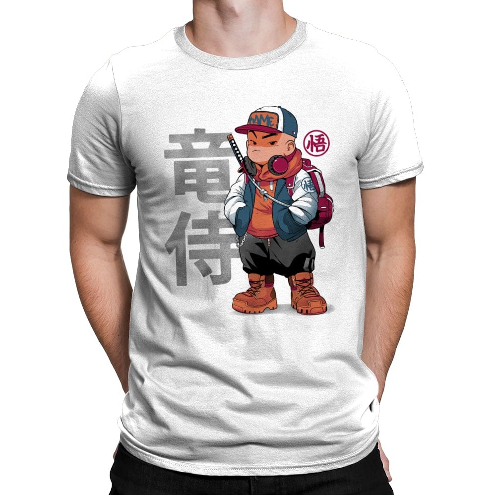 Samurai Dragon 2 - Mens Premium T-Shirts RIPT Apparel Small / White