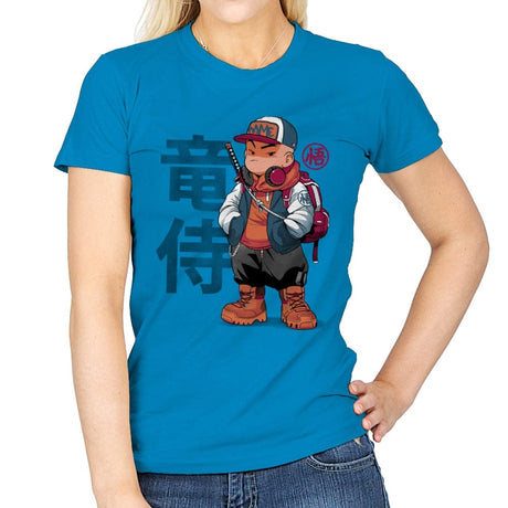 Samurai Dragon 2 - Womens T-Shirts RIPT Apparel Small / Sapphire