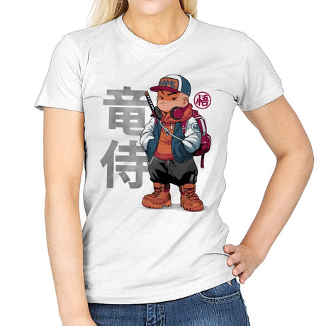 Samurai Dragon 2 - Womens T-Shirts RIPT Apparel Small / White