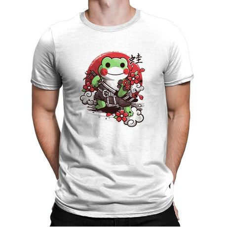Samurai Frog - Mens Premium T-Shirts RIPT Apparel Small / White