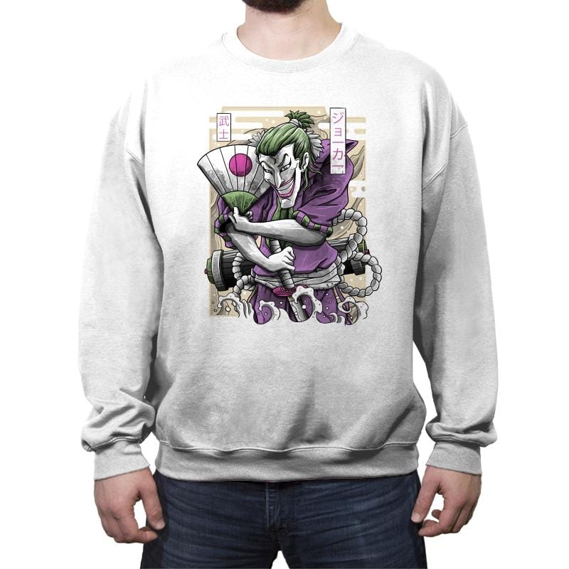 Samurai Joke - Crew Neck Sweatshirt Crew Neck Sweatshirt RIPT Apparel Small / White