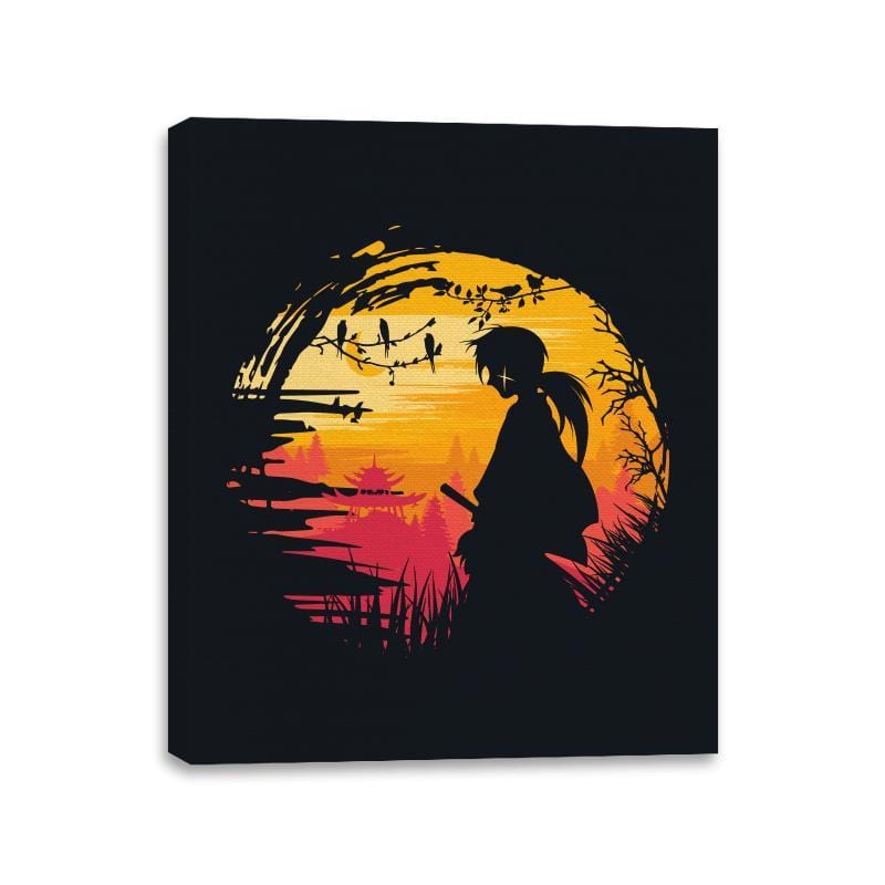 Samurai Journey - Canvas Wraps Canvas Wraps RIPT Apparel 11x14 / Black